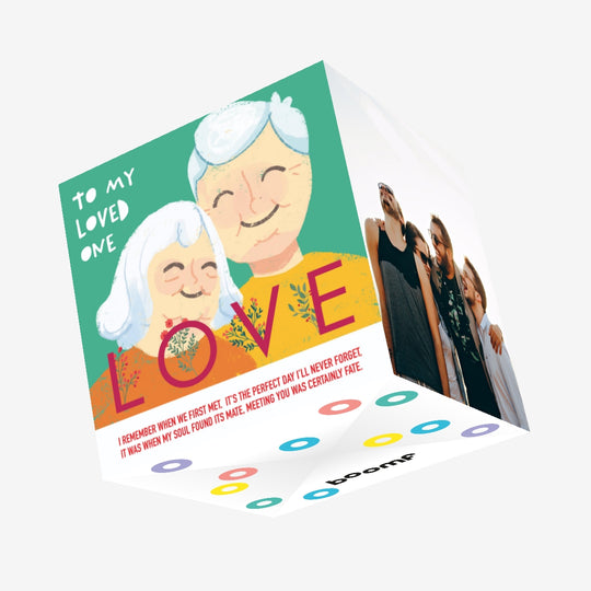 Cute Elderly Couple Valentine's Day Confetti-exploding Greetings Card