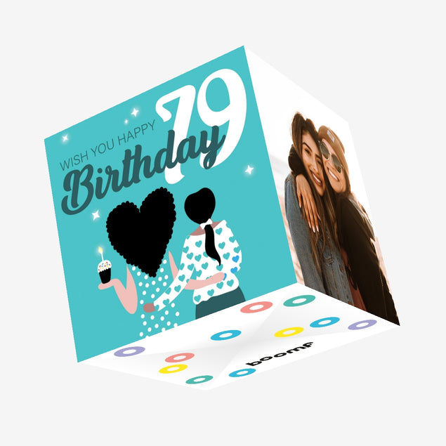 Wish You Happy 79th Birthday Confetti-exploding Greetings Card