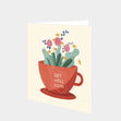 Get Well Flower Cup Card
