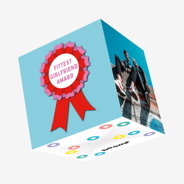 Fittest Girlfriend Award Confetti-exploding Greetings Card