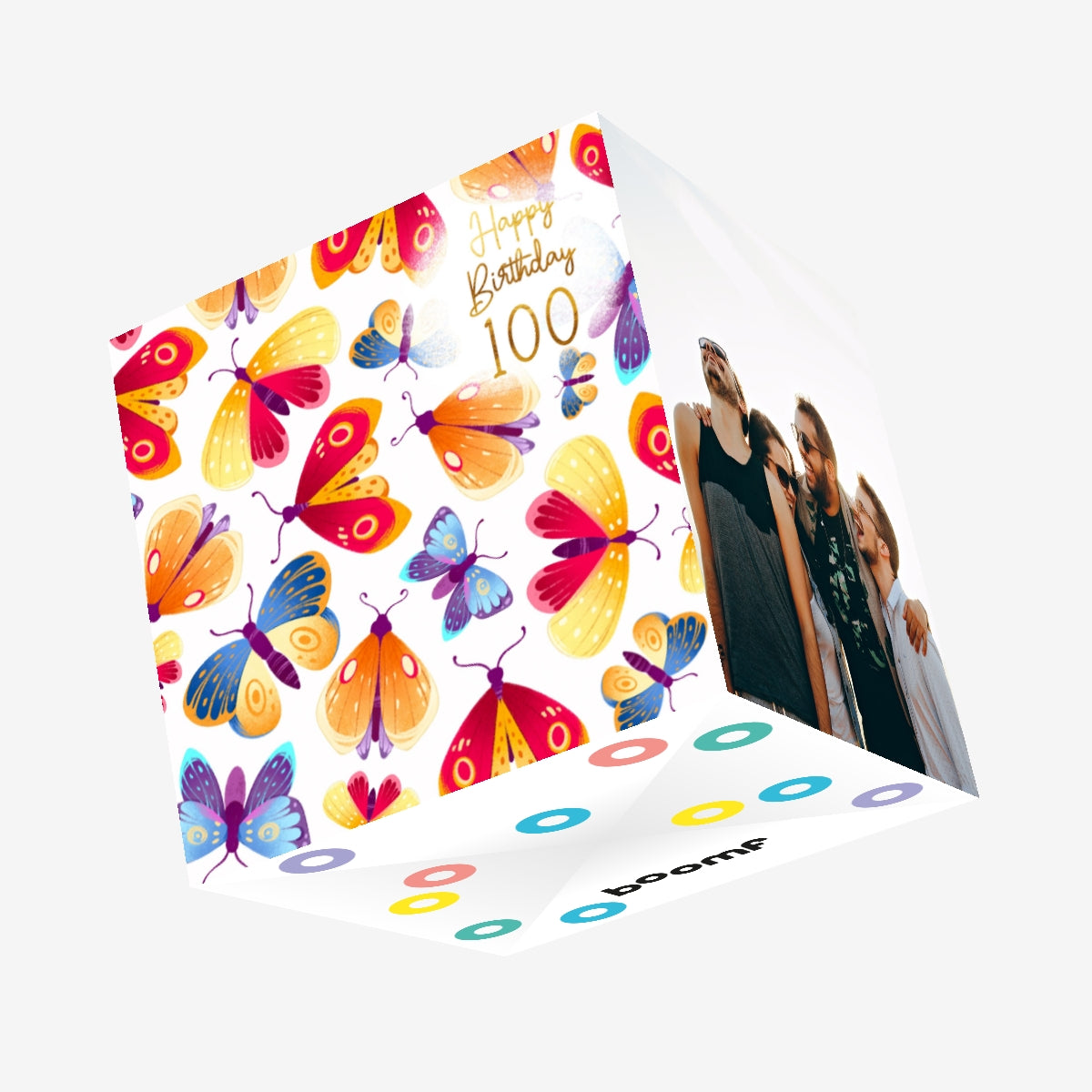 Butterfly Boomf Exploding Fantastic Orange Butterflies 100th Birthday Confetti-exploding Greetin ...