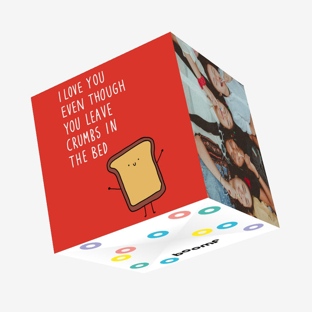 Crumbs In The Bed Love Confetti-exploding Greetings Card