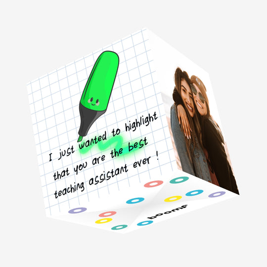 Top Teaching Assistant Thank You Confetti-exploding Greetings Card