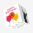 Happy Birthday Balloons Age 2 Confetti-exploding Greetings Card