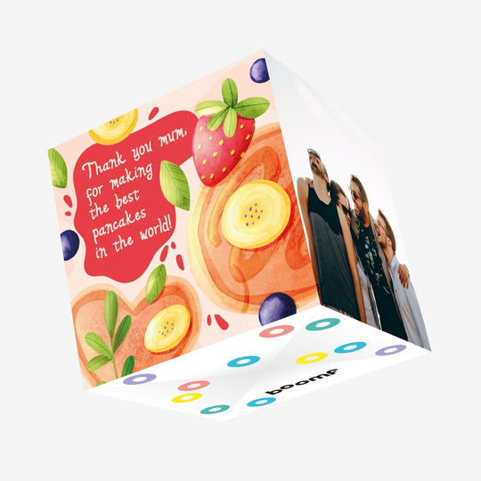 Thank You Mum For Best Pancakes Confetti-exploding Greetings Card