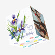 Purple Painted In Watercolor Flowers Happy 70th Birthday Confetti-exploding Greetings Card