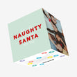 Naughty Santa Christmas Confetti-exploding Greetings Card