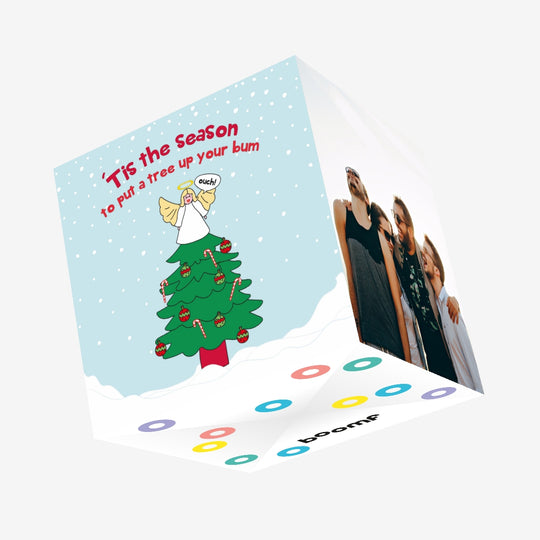 Tree Up Your Bum Confetti-exploding Greetings Card