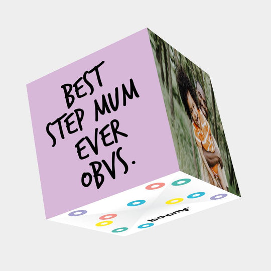 Best Step Mum Ever Bomb 3D Cube Card