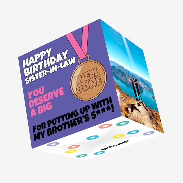 Happy Birthday Sister-in-law Confetti-exploding Greetings Card