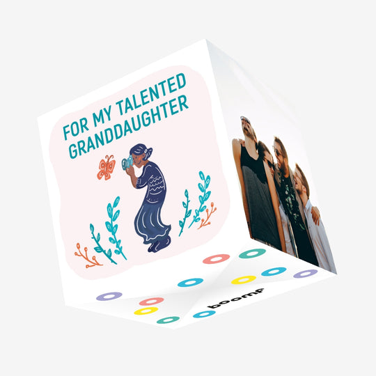 Talented Granddaughter Photography Confetti-exploding Greetings Card