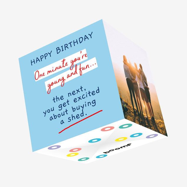 Excited About Buying A Shed Confetti-exploding Greetings Card