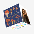 Mushroom Happy Birthday Confetti-exploding Greetings Card
