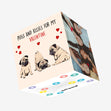 Pugs And Kisses Valentine Confetti-exploding Greetings Card