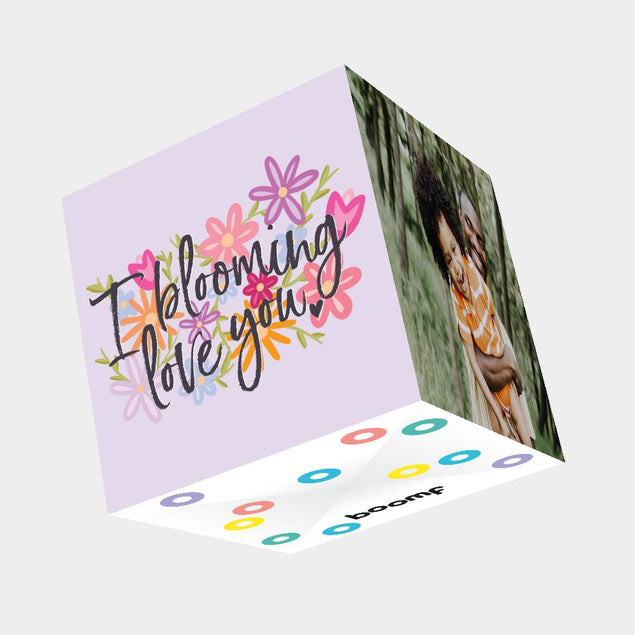 I Blooming Love You Bomb 3D Cube Card