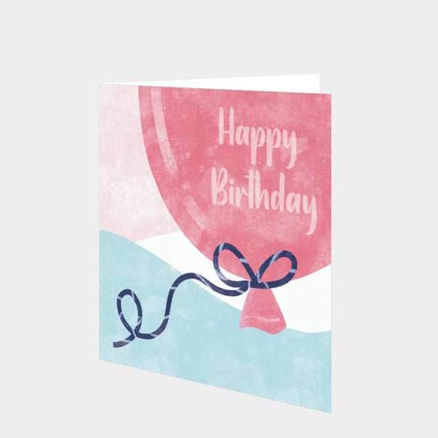 Happy Birthday Pink Balloon Card