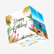 Happy Birthday Different Tropical Leaves Confetti-exploding Greetings Card