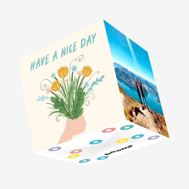Have A Nice Day Bouquet Confetti-exploding Greetings Card