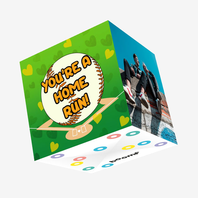 You're A Home Run Baseball Valentine's Day Confetti-exploding Greetings Card