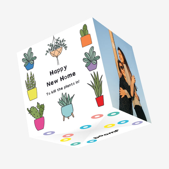 New Home To Kill The Plants In Confetti-exploding Greetings Card