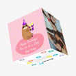 Sloth With Gift Happy Birthday Confetti-exploding Greetings Card