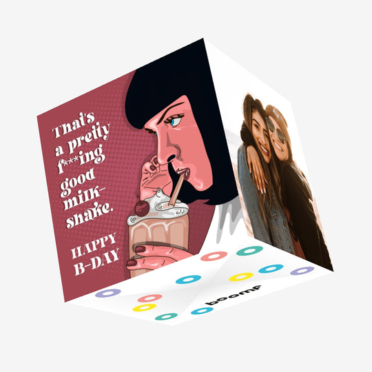 Pulp Fiction Milkshake Happy Birthday Confetti-exploding Greetings Card