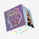 Happy Women?s Day Purple Background Confetti-exploding Greetings Card