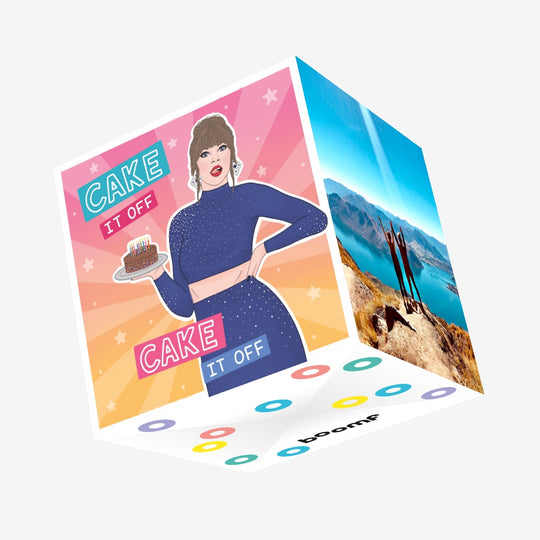 Cake It Off Taylor Swift Birthday Confetti-exploding Greetings Card