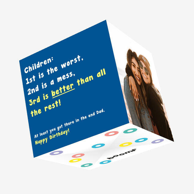 1st Is The Worst Dad Birthday Confetti-exploding Greetings Card
