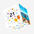 Age 21 Confetti-exploding Greetings Card