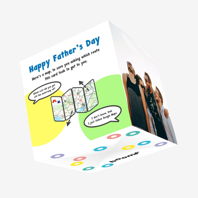 Google Maps Father's Day Confetti-exploding Greetings Card