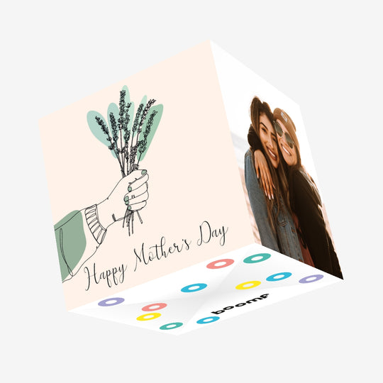 Green Flowers Mother's Day Confetti-exploding Greetings Card