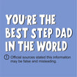Best Step Dad In The World Bomb 3D Cube Card