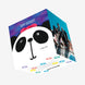 Purple Blue Background Panda Happy Birthday My Love Confetti-exploding Greetings Card