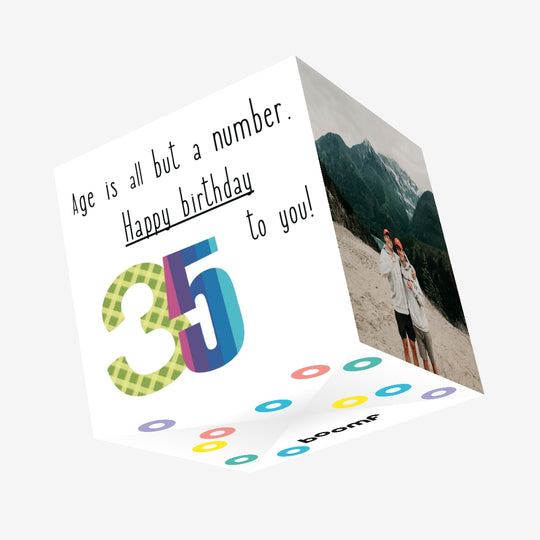 Happy 35th Birthday To You! Confetti-exploding Greetings Card