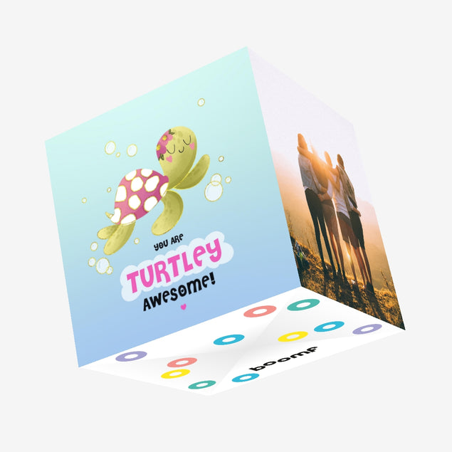You Are Turtly Awesome Cute Turtle Confetti-exploding Greetings Card