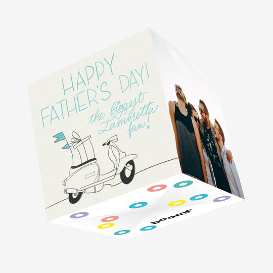 The Biggest Lambretta Fan Father's Day Confetti-exploding Greetings Card