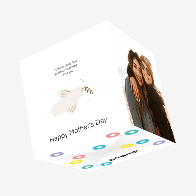 White Dove Happy Mother's Day To My Mommy Confetti-exploding Greetings Card