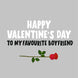 Happy Valentine's Day To My Favourite Boyfriend Card