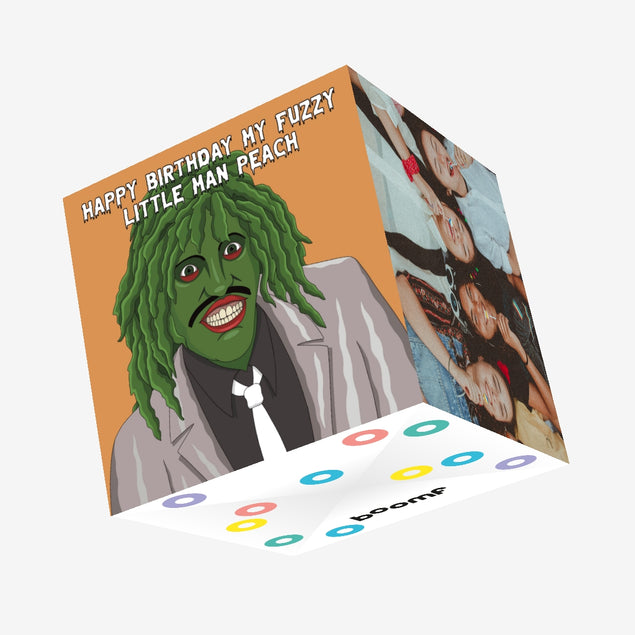 Old Gregg Mighty Boosh Fuzzy Man Peach Birthday Confetti-exploding Greetings Card