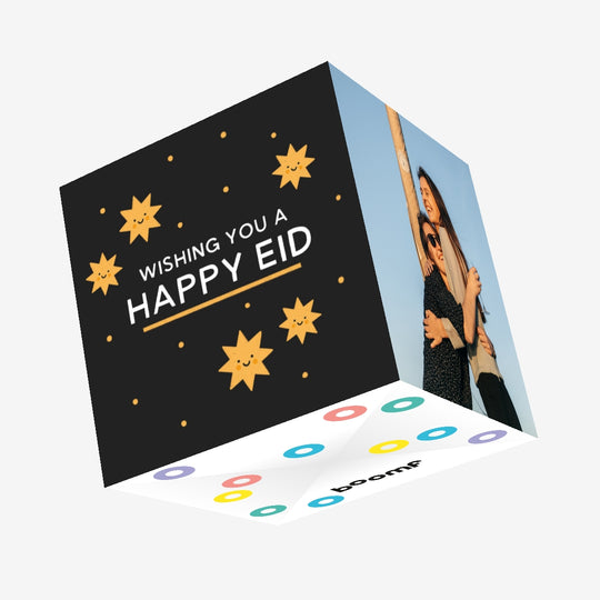 Happy Eid Mubarak Confetti-exploding Greetings Card