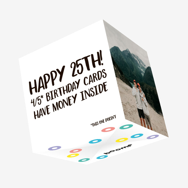 Happy 25th Birthday 4/5 Birthday s Have Money Inside Confetti-exploding Greetings Card