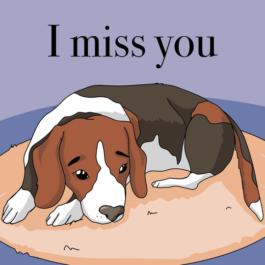 I Miss You Beagle Card