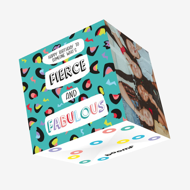 Fierce And Fabulous Birthday Confetti-exploding Greetings Card