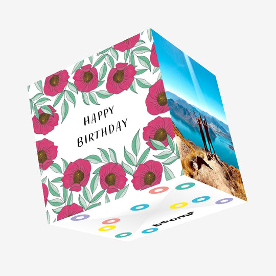 Gentle Poppies Birthday Confetti-exploding Greetings Card