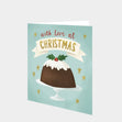 Christmas Pudding Blue Card