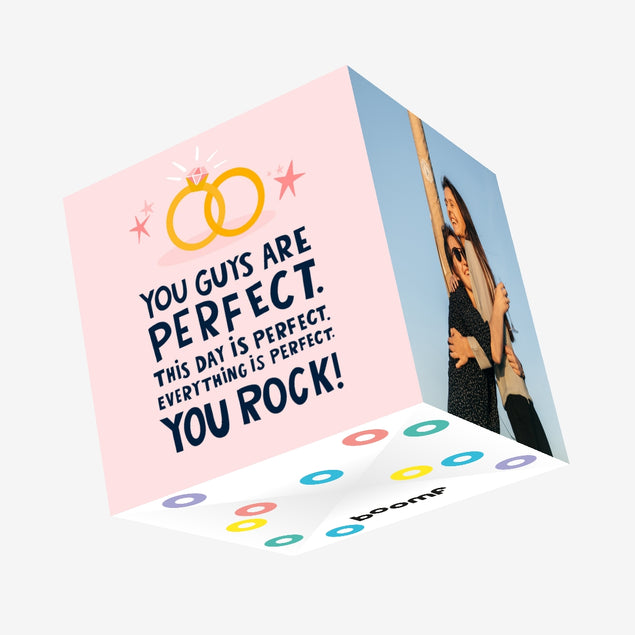 Wedding Rings You Rock Wedding Confetti-exploding Greetings Card