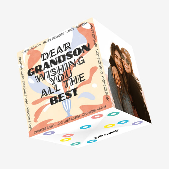 Milkshake Happy Birthday Grandson Confetti-exploding Greetings Card