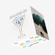 Happy Wedding Day Blue Cocktail Confetti-exploding Greetings Card