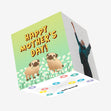 Two Pugs Resting In Flower Field Mother's Day Confetti-exploding Greetings Card